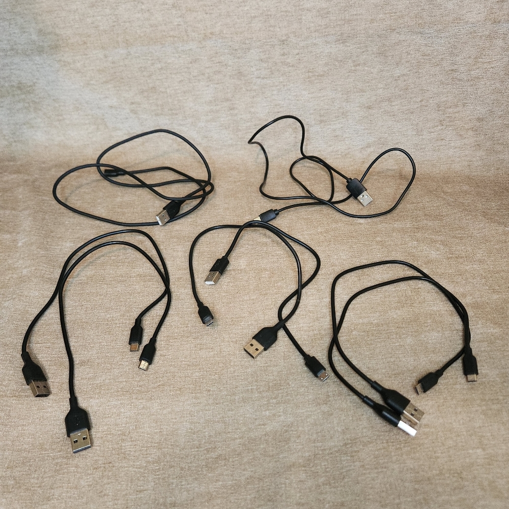 Lot of 25 Charging Cords and More